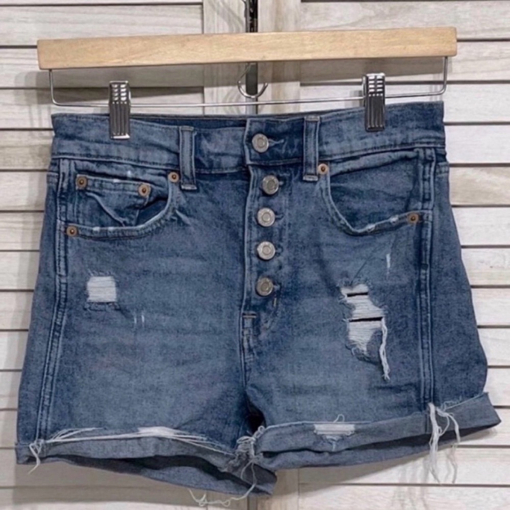 GAP High Waist Cut Off Denim Shorts Size 00 PRICE FIRM